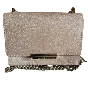 Kate Spade Rose Gold Glitter Burgess  Court Shoulder Crossbody Bag